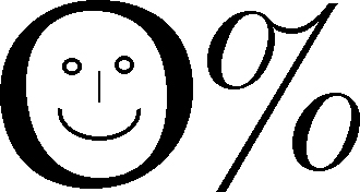 zero-percent with a smile on its face